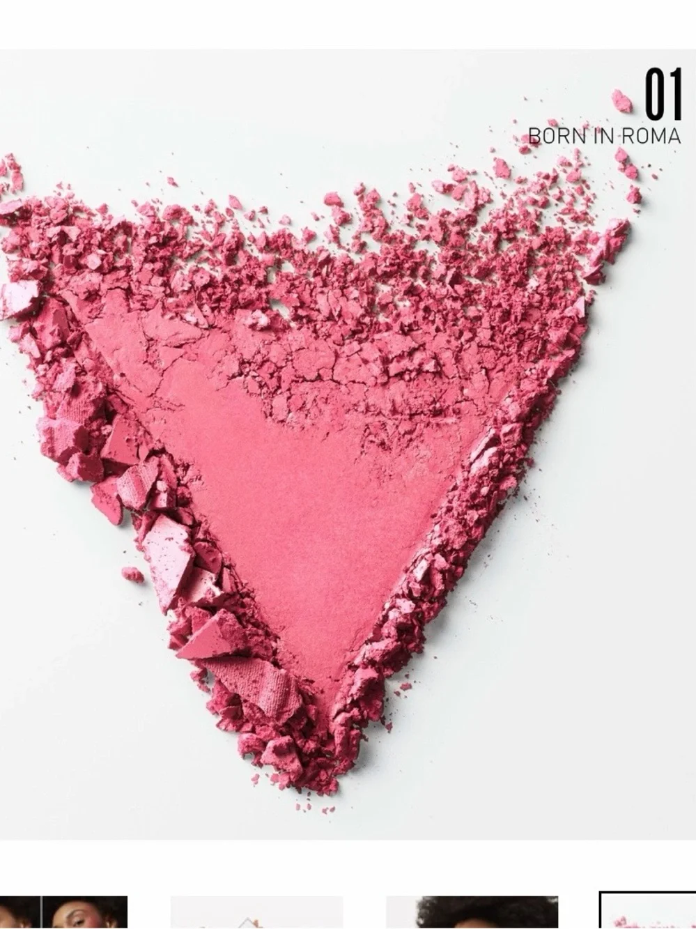 Valentino Pink Luminous Cheek Blush with Brush shade 01 Born in Roma